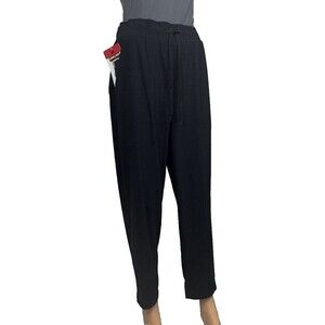 Kirkland Signature Womens Medium Black Quick-Dry Athletic Active Jogger Pants